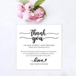 50 Wedding Place Setting Thank You Card, Wedding Thank You Card For Wedding Dinner, Reception Dinner Plate Decor. -Generic Furniture Shop 41dScvgguzL