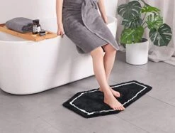 Coffin Bath Mat Halloween Rug - Black Gothic Home Decor - Goth Decor For Bathroom Bedroom Kitchen Room - Coffins Halloween Door Mat - Horror Gothic Gift Spooky Gifts Gothic Rugs Wednesday Addams Decor -Generic Furniture Shop 41dkOOEmluL