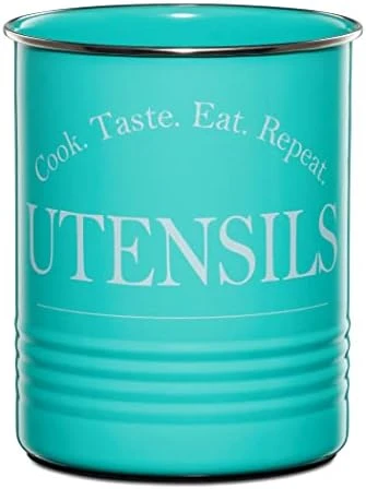 Large Kitchen Utensil Holder Organizer For Countertop, Farmhouse Storage Caddy With Stable Padded Base 8 Large Kitchen Utensil Holder Organizer For Countertop, Farmhouse Storage Caddy With Stable Padded Base - Image 8