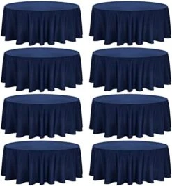 8 Pack Thick Premium Round Tablecloth 90 Inch Round Table Covers Bulk Washable Polyester Fabric Round Table Clothes For Wedding Party Reception Banquet Buffet Restaurant (Black, 90 Inch) -Generic Furniture Shop 41eRuifRlML. AC