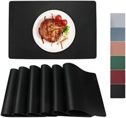 Placemats Set Of 6, Woven Vinyl Placemats, Washable & Durable Table Placemats, Indoor/Outdoor Use Table Mats, Grey 26 Placemats Set Of 6, Woven Vinyl Placemats, Washable & Durable Table Placemats, Indoor/Outdoor Use Table Mats, Grey -Generic Furniture Shop 41exbZD5iL. AC