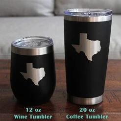Texas State Outline Stemless Wine Glass - State Themed Drinking Decor And Gifts For Texan Women & Men - Large 17 Oz Glasses -Generic Furniture Shop 41faQMETlCL