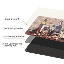 LEEVAN Kitchen Rug Set, Kitchen Floor Mats 2 Piece PVC Leather Anti Fatigue Comfort Heavy Duty Standing Mat Waterproof Oil Proof Non-Skid Rubber Back Washable Doormat Bathroom Area Rug Carpet -Generic Furniture Shop 41fbjvUJVbS