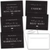 13 Pack Will You Be My Groomsman, Best Man Proposal Card Set Including Officiant Proposal Card, Will You Be My Ring Bearer, Will You Be Our Usher Card - Groomsmen Proposal Cards Set To Complement Will You Be My Bridesmaid Cards (Groom Notecards)