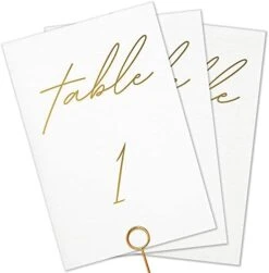 Wedding Table Numbers - Gold Table Numbers For Wedding Reception - Table Number Cards - Table Wedding Number Cards - Table Numbers 1-30 - 4x6 Inches -Generic Furniture Shop 41fyXKuWdXL. AC