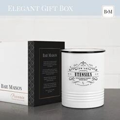 Large Kitchen Utensil Holder For Countertop - Farmhouse Kitchen Tools Storage Organizer Utensil Crock - White Cooking Utensil Holder For Kitchen Counter - Utensil Caddy Jar Spatula Holder 5 Large Kitchen Utensil Holder For Countertop - Farmhouse Kitchen Tools Storage Organizer Utensil Crock - White Cooking Utensil Holder For Kitchen Counter - Utensil Caddy Jar Spatula Holder -Generic Furniture Shop 41gGb16jLLL