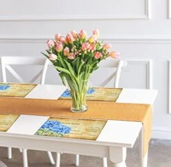 Disposable Hydrangea Paper Place Mats 50 Pack 11”x 17” Rectangle Summer Floral Hydrangeas Chargers Place Mat For Spring Bloom Blue Flower Vintage Postcard Table Mat Dinner Party Supplies Decor -Generic Furniture Shop 41h9AIXzDaL