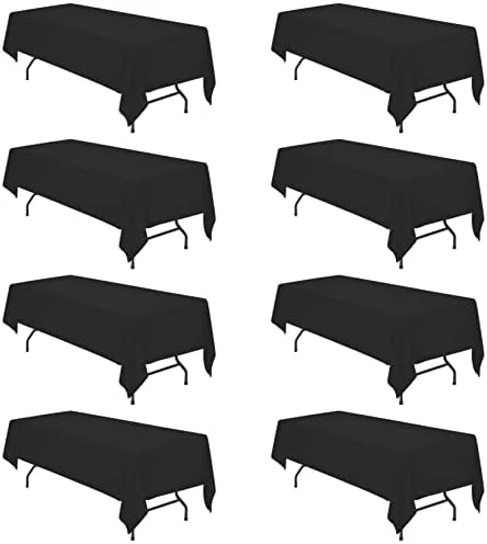 6 Pack White Tablecloths For 8 Foot Rectangle Tables 60 X 126 Inch - 8ft Rectangular Bulk Linen Polyester Fabric Washable Long Table Clothes For Wedding Reception Banquet Party Buffet Restaurant 6 6 Pack White Tablecloths For 8 Foot Rectangle Tables 60 X 126 Inch - 8ft Rectangular Bulk Linen Polyester Fabric Washable Long Table Clothes For Wedding Reception Banquet Party Buffet Restaurant - Image 6
