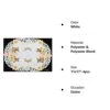 4PCS Embroidered Easter Bunny Egg Floral Placemats 11x17 Oval White, Set Of 4 Pieces