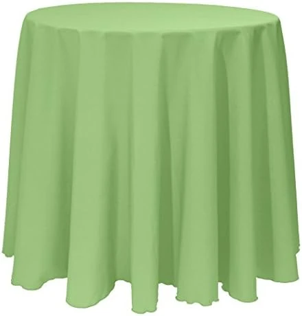 90-Inch Round Polyester Linen Tablecloth White 8 90-Inch Round Polyester Linen Tablecloth White - Image 8