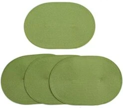 London Woven Spiral Table Placemats 16.9 X 13 Inches Oval Set Of 4 Non-Slip Dining Red -Generic Furniture Shop 41j9X4CEwZL. AC