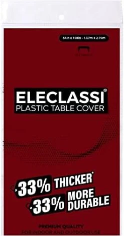 White 6 Pack Premium Disposable Plastic Tablecloth 54 X 108 In - Plastic Table Cloths For Parties Disposable Tablecloth For Rectangle Table Up To 8 Ft - Rectangle Tablecloth - White Plastic Tablecloth -Generic Furniture Shop 41j9nFRw30L. AC