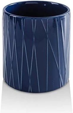 KOOV Kitchen Utensil Holder, Large Ceramic Utensil Crock, Deep And Stable, Utensils Caddy Irregular Striped Series (Aegean) -Generic Furniture Shop 41jZNfSP6sL. AC