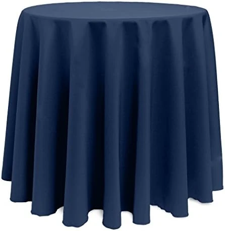 90-Inch Round Polyester Linen Tablecloth White 13 90-Inch Round Polyester Linen Tablecloth White - Image 13
