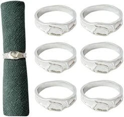 Gold Napkin Rings Set Of 6, Irregular Round Napkin Holder For Wedding,Party, Thanksgiving, Christmas, Birthday, Daily Table Decoration -Generic Furniture Shop 41kWsbO0UfL. AC