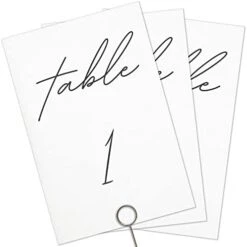 Wedding Table Numbers - Gold Table Numbers For Wedding Reception - Table Number Cards - Table Wedding Number Cards - Table Numbers 1-30 - 4x6 Inches -Generic Furniture Shop 41mYSikKhzL. AC