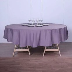 6 Pcs 108 Inch White Round Polyester Tablecloths Fabric Table Cover Linens For Wedding Party Banquet Reception Events Kitchen Dining -Generic Furniture Shop 41nRQ5zQKsL. AC