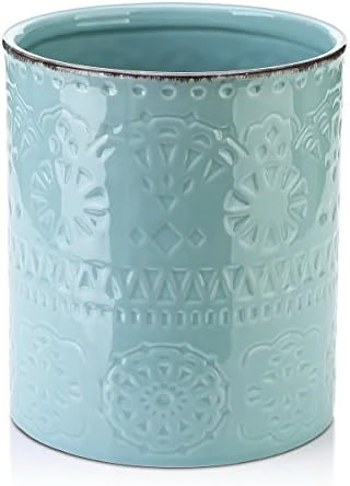 Kitchen Utensil Holder, 7.2”Extra Large Farmhouse Utensil Holders For Countertop, White Ceramic Utensil Crock, Anti Slip & Scratch Cork Bottom, Utensil Holder For Kitchen Counter 6 Kitchen Utensil Holder, 7.2”Extra Large Farmhouse Utensil Holders For Countertop, White Ceramic Utensil Crock, Anti Slip & Scratch Cork Bottom, Utensil Holder For Kitchen Counter - Image 6