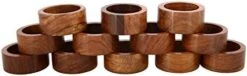 Handmade Party Decor Wooden Napkin Rings Set Of 12 For Table Dinner Decoration -Generic Furniture Shop 41nu0L5qUvL. AC