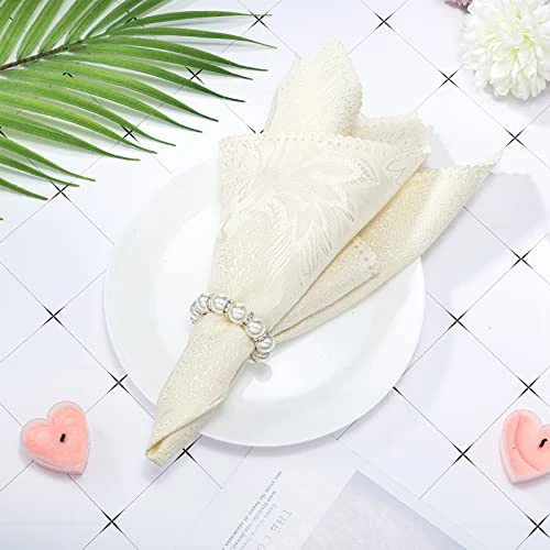 Arl Napkin Rings Set Of 24, Napkin Rings Holder Stretched Rhinestone Serviette Rings Buckle Silver Elastic Spring Beaded Napkin Rings For Weddings Reception Thanksgiving Party Banquet Table Decor 4 Arl Napkin Rings Set Of 24, Napkin Rings Holder Stretched Rhinestone Serviette Rings Buckle Silver Elastic Spring Beaded Napkin Rings For Weddings Reception Thanksgiving Party Banquet Table Decor - Image 4