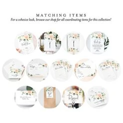 Wedding Place Setting Thank You Cards For Your Table Centerpieces And Wedding Decorations - Made In The USA - 4x6 Cards, Pack Of 50 (Blush Floral) -Generic Furniture Shop 41ouY0V1qIL
