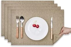 Cloth Placemats Set Of 4, Machine Washable Linen Style Thick Place Mats, Heat Resistant And Easy To Clean Fabric Table Mats For Kitchen Dining Table (13" X 19" (Set Of 4), Mocha) 22 Cloth Placemats Set Of 4, Machine Washable Linen Style Thick Place Mats, Heat Resistant And Easy To Clean Fabric Table Mats For Kitchen Dining Table (13" X 19" (Set Of 4), Mocha) -Generic Furniture Shop 41pNTCXErbL. AC