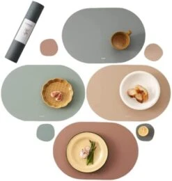 Silicone Placemats Set Of 4 For Dining Table, Leather Texture Finish, Dining Table Mat, Non-Slip, Oil Proof, Water Resistant, Heat Resistant, Stain Resistant, Easy To Clean (Combo) -Generic Furniture Shop 41pteBFWmSL. AC