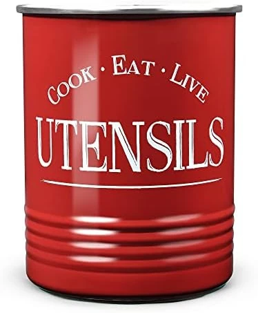 Walford Home Original Kitchen Utensil Holder Crock, Red With Premium Padded Base - Vintage Farmhouse Home Kitchen Decor - Large Kitchen Tool Utensil Storage Caddy Organizer 8 Walford Home Original Kitchen Utensil Holder Crock, Red With Premium Padded Base - Vintage Farmhouse Home Kitchen Decor - Large Kitchen Tool Utensil Storage Caddy Organizer - Image 8