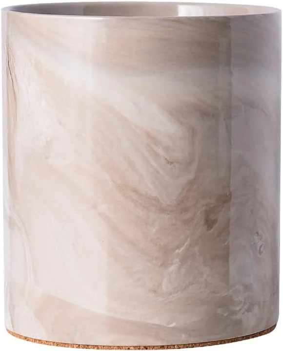 Yundu Porcelain Brown Marble Utensil Crock, Kitchen Utensil Holder For Countertop, 7″ Large Size For Storage,Table-Protection Cork Mat 7 Yundu Porcelain Brown Marble Utensil Crock, Kitchen Utensil Holder For Countertop, 7″ Large Size For Storage,Table-Protection Cork Mat - Image 7