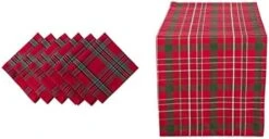 Farmhouse Christmas Plaid Dining Table & Kitchen Décor, Holiday Placemat Set, 13x19, Red & Green, 6 Count -Generic Furniture Shop 41q77Nz8YYL. AC