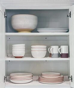 Ora Ceramic Dinner Plates Set Of 6, 10 Inch Dish Set - Microwave, Oven, And Dishwasher Safe, Scratch Resistant, Modern Rustic Dinnerware- Kitchen Porcelain Serving Dishes - Vanilla White -Generic Furniture Shop 41qKaVrCr9S