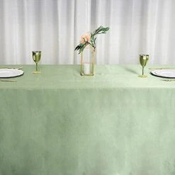 Tablecloths 90x156 Inch Sage Green Satin Rectangle Tablecloth Table Cover Linens For Wedding Table Cloth Party Reception Events Kitchen Dining, 90' X 156' -Generic Furniture Shop 41qiTwYgxLL