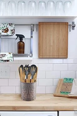 Kitchen Utensil Holder, Hand Hammered Caddy, Kitchen Organization For Utensils, Crock For Cooking Utensils, Antique Copper Finish, Large, 19677 -Generic Furniture Shop 41rSZRjD5iL