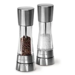 Cole & Mason OLE & MASON Derwent Salt And Pepper Grinder Set - Stainless Steel Mills Include Gift Box, Gourmet Precision Mechanisms And Premium Sea Salt And Peppercorns