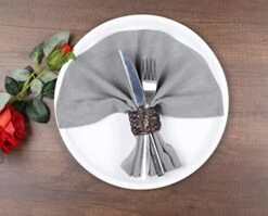 Bronze Napkin Rings Set Of 12, For Harvest, Napkin Rings Thanksgiving, Christmas, Napkin Ring Holder, Party Decoration, Dinning Table, Everyday, Gatherings, Napkin Rings Bulk -Generic Furniture Shop 41sPMBeLe5L