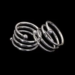 Metal Spiral Napkin Rings Round Serviette Holder Buckles Napkin Rings For Dinner, Holiday Parties, Family Gatherings, Dinner Party, Table Decorations, Set Of 6 (Silver) -Generic Furniture Shop 41se1BGuvuL