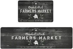 Farmhouse Anti Fatigue Kitchen Rug And Mats 2 Pieces PVC Leather Heavy Duty Standing Mats For Kitchen Sink Office Standing Desk Rug Wipe Clean -Generic Furniture Shop 41szJGVE6dL. AC