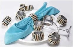 Sequin Beaded Napkin Rings Set, Handmade, Set Of 12, Beaded Napkin Holders, Hand Made By Skilled Artisans - Perfect For Parties, Any Events, Regular Home Use, Family Dinners, Holidays- Red Multi -Generic Furniture Shop 41t7dIwPq7L. AC