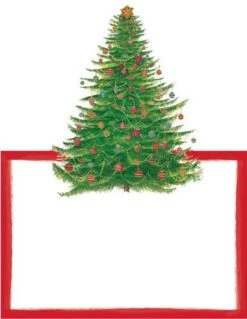 Hristmas Place Cards Table Decorations No Place Card Holders Needed Die Cut Xmas Tree Pk 16