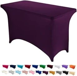 6FT Spandex Table Cover Rectangular Stretch Spandex Tablecloth (Black,6FT) -Generic Furniture Shop 41uqm3HCnAL. AC