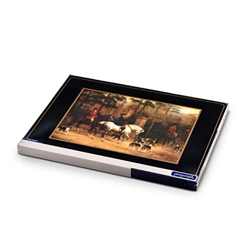 Pimpernel Tally Ho Collection Placemats | Set Of 4 | Heat Resistant Mats | Cork-Backed Board | Hard Placemat Set For Dining Table | Measures 15.7” X 11.7” 4 Pimpernel Tally Ho Collection Placemats | Set Of 4 | Heat Resistant Mats | Cork-Backed Board | Hard Placemat Set For Dining Table | Measures 15.7” X 11.7” - Image 4