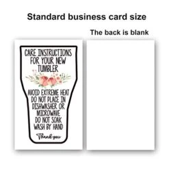 50 Care Instruction Cards Tumbler, Care Instructions For Tumbler Insert For Small Business, Care Instruction Cards For Cups, Small Online Shop Package Insert Tumbler Care Instruction Card -Generic Furniture Shop 41vH958g35L