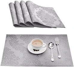 Omejoy Place Mats Set Of 4 – Rectangle Rectangular Waterproof Fabric Polyester Cloth Washable Wipeable Heat Resistant Placemats For Kitchen Dining Dinner Table Indoor 13 X 19 Inch Red 27 Omejoy Place Mats Set Of 4 – Rectangle Rectangular Waterproof Fabric Polyester Cloth Washable Wipeable Heat Resistant Placemats For Kitchen Dining Dinner Table Indoor 13 X 19 Inch Red -Generic Furniture Shop 41wSlzUZQyL. AC