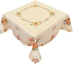 Embroidered Fall Autumn Harvest Pumpkins Tablecloth For Thanksgiving (Oval 57×84 Inches) -Generic Furniture Shop 41wp2sOI1iL. AC