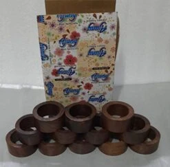 Handcrafted Wooden Dinner Table Decoration Napking Rings Set Of 12, 1.5 Inch -Generic Furniture Shop 41wyoL6SY2L