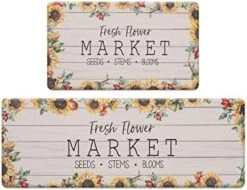Farmhouse Kitchen Mats Sets 2 Piece Cushioned Anti-Fatigue Comfort Mat For Home & Office Ergonomically Engineered Memory Foam Kitchen Rug Waterproof Non-Skid, 30" By 17" + 47" By 17",Home -Generic Furniture Shop 41xAWR5zWL. AC