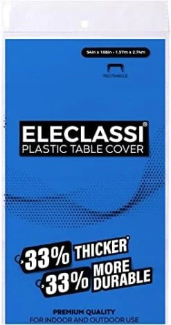 White 6 Pack Premium Disposable Plastic Tablecloth 54 X 108 In - Plastic Table Cloths For Parties Disposable Tablecloth For Rectangle Table Up To 8 Ft - Rectangle Tablecloth - White Plastic Tablecloth -Generic Furniture Shop 41xCN5SKxZL. AC