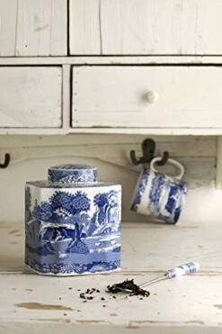 Spode Blue Italian Collection Teaspoons | Set Of 6 | Made Of Stainless Steel With Porcelain Handles | 6 Inch Dessert Spoons | Blue/White | Hand Wash Only -Generic Furniture Shop 41xOkFkTblL