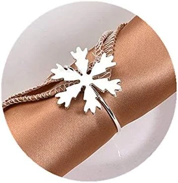 Snowflake Napkin Rings Set Of 12 Summer Wedding Valentines Day Easter Rhinestone Dinners Parties Supply Decor Silver (Silver Rhinestone) 12 Snowflake Napkin Rings Set Of 12 Summer Wedding Valentines Day Easter Rhinestone Dinners Parties Supply Decor Silver (Silver Rhinestone) - Image 12