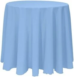 90-Inch Round Polyester Linen Tablecloth White 19 90-Inch Round Polyester Linen Tablecloth White -Generic Furniture Shop 41xm8 TF7nL. AC